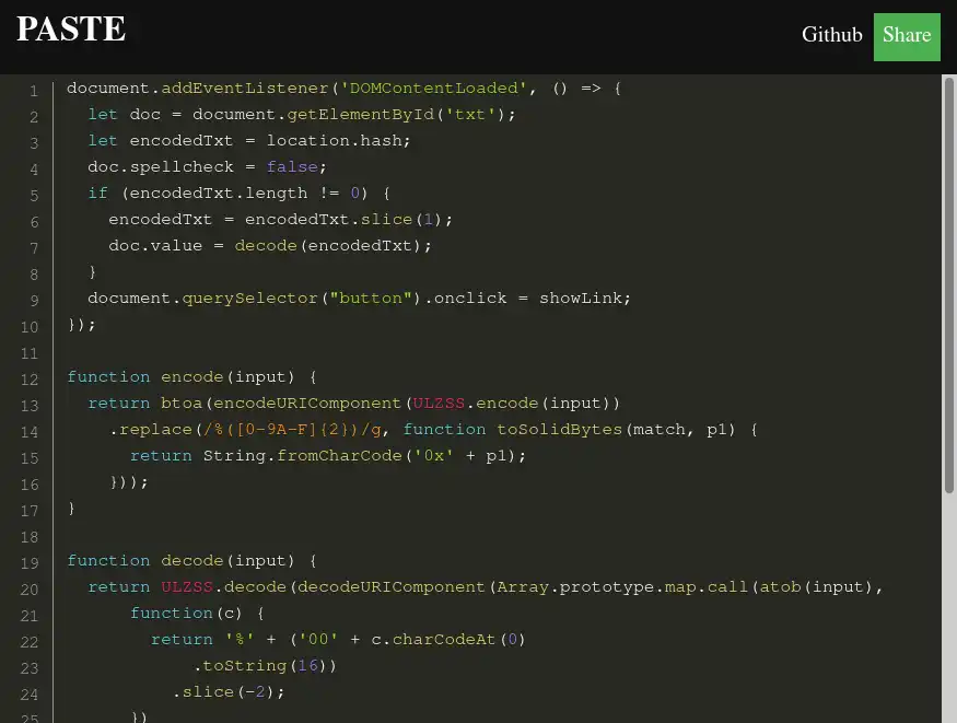 Static Pastebin Clone